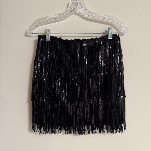 WINDSOR Black Sequin Mini Skirt - Picture 1 of 4